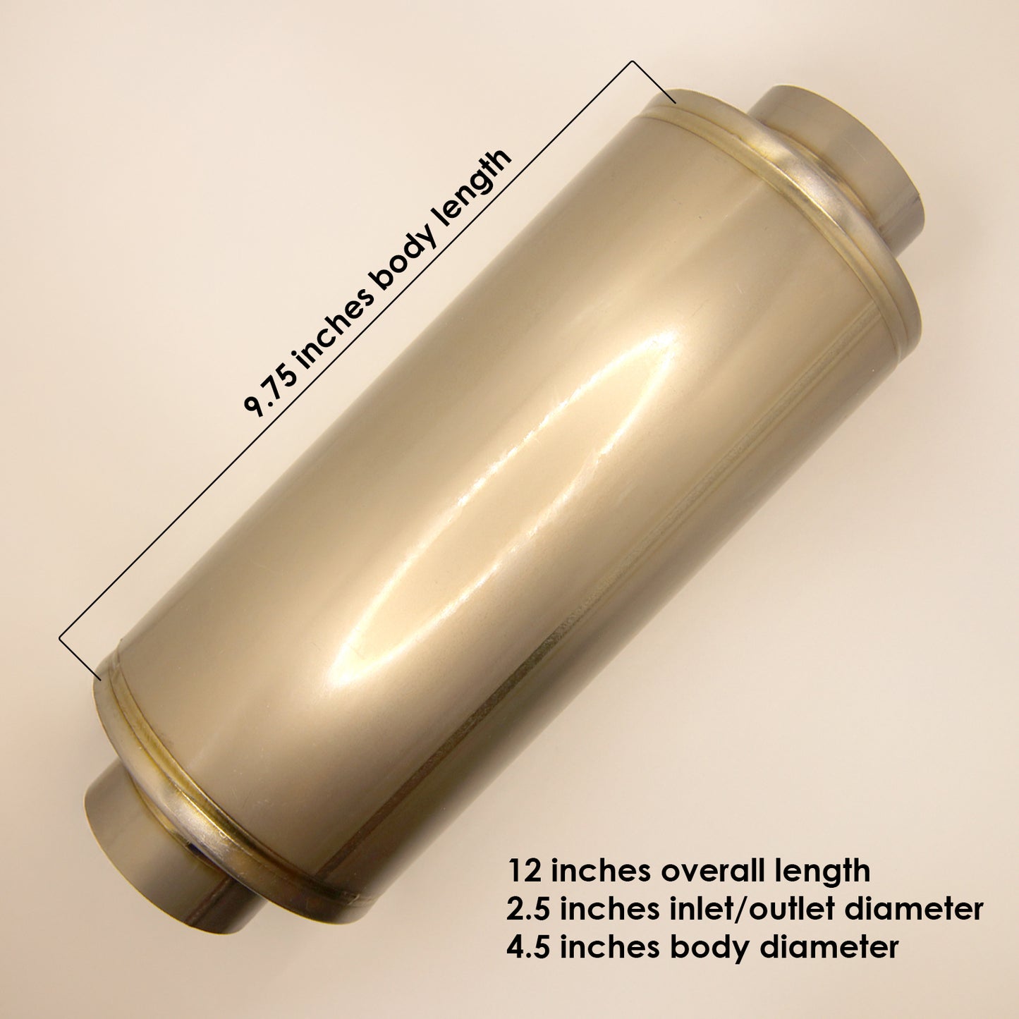2.5" Titanium Race Muffler