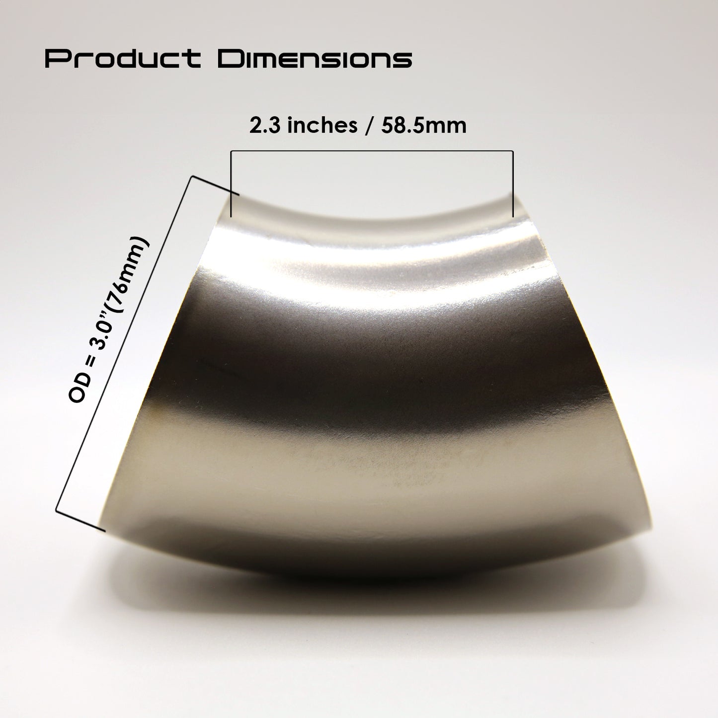 Titanium 45° Elbow Loose Radius