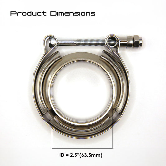 Titanium V-Band Clamp Assembly (2 Flanges and 1 Clamp)