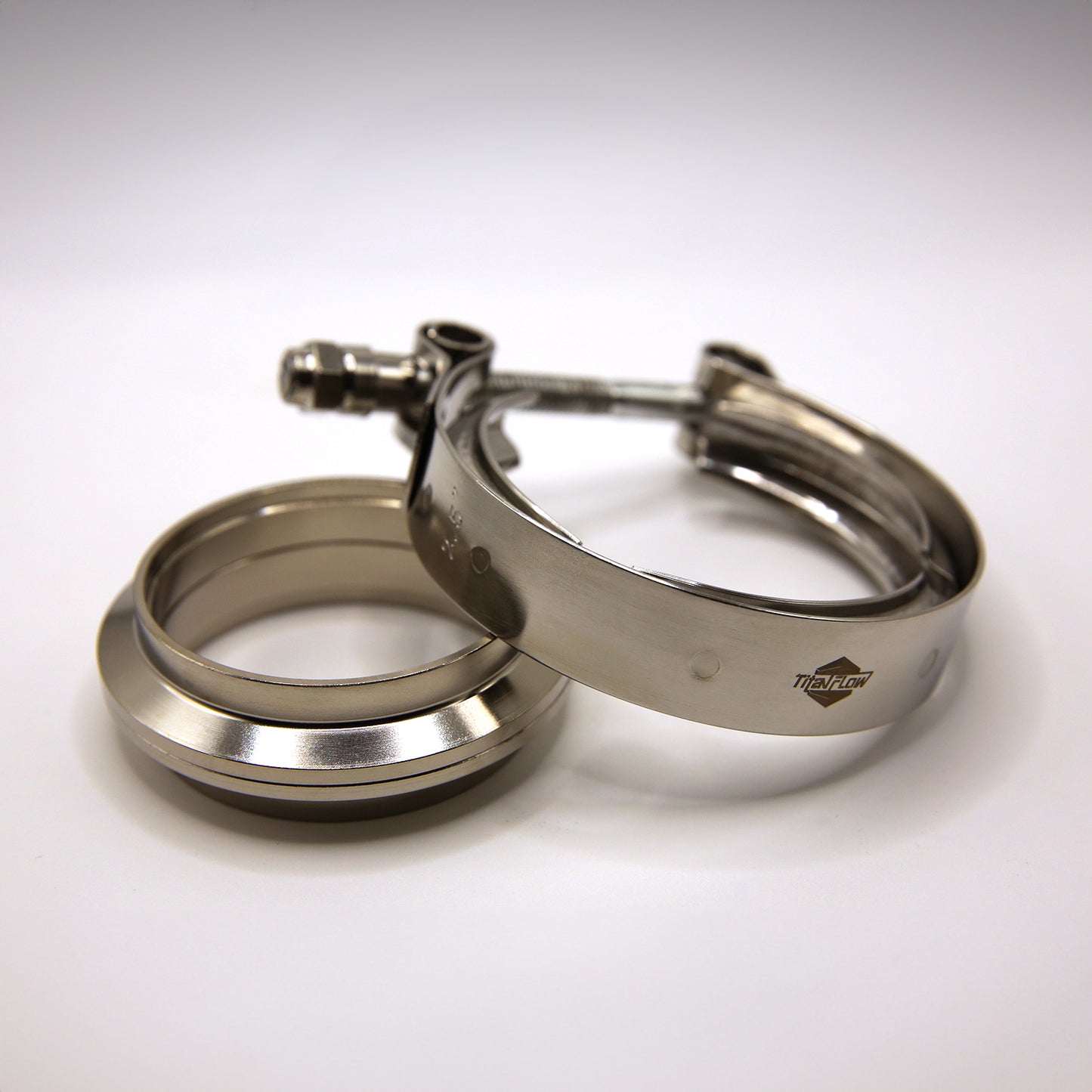 Titanium V-Band Clamp Assembly (2 Flanges and 1 Clamp)