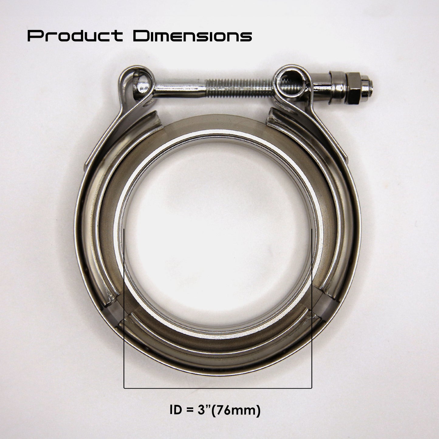 Titanium V-Band Clamp Assembly (2 Flanges and 1 Clamp)