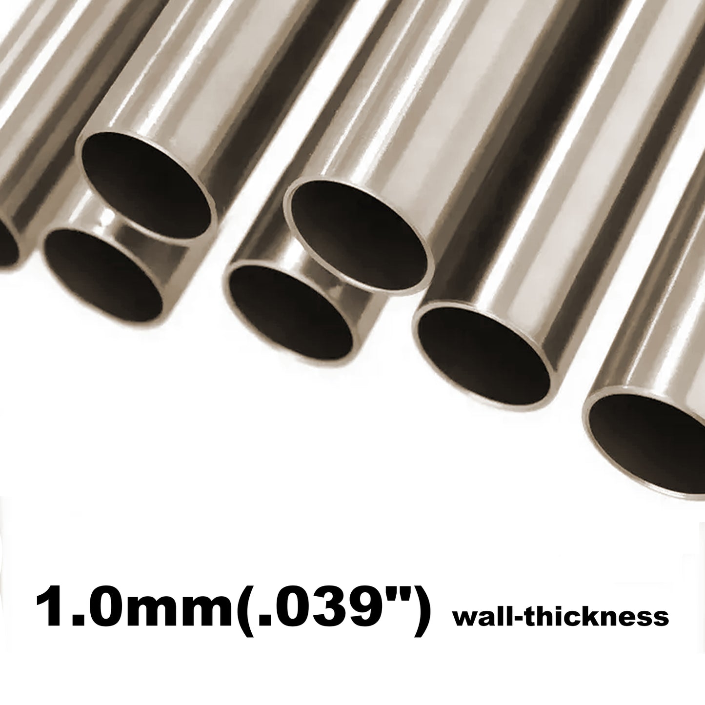 Titanium Straight Tube 2 foot long - 1.0mm/.039" wall thickness