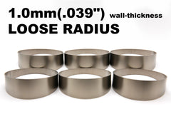 Titanium Pie Cut - 1.0mm/.039" wall - 6 Pieces (90° Total) - Loose Radius