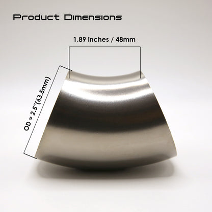 Titanium 45° Elbow Loose Radius