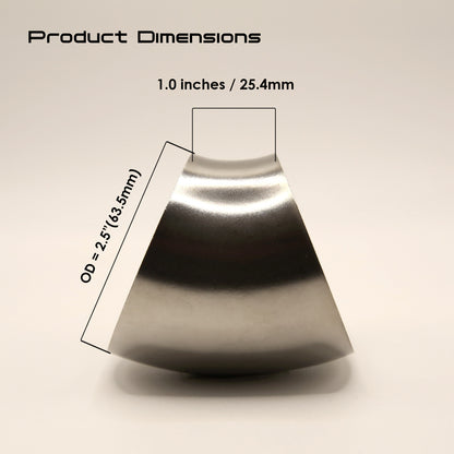 Titanium 45° Elbow Tight Radius