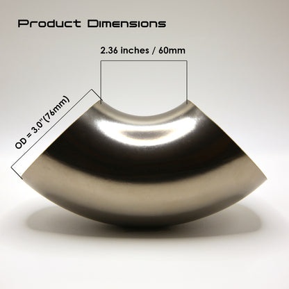 Titanium 90° Elbow Tight Radius